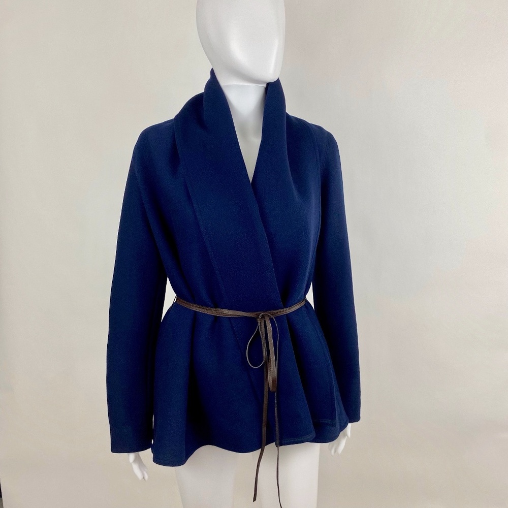 Lanvin Wool Jacket Navy Blue XS